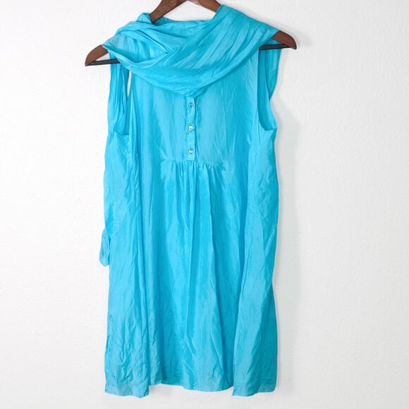 GANT Collection Women’s Dress Ethereal Pure Silk Airy Minimal Chic Blue Size M - Picture 1 of 8